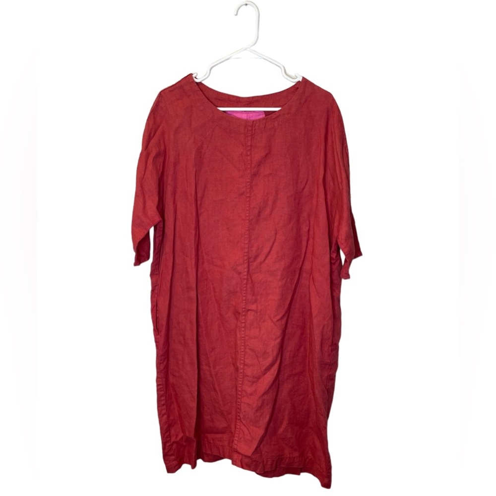 notPERFECTLINEN Red Midi Dress